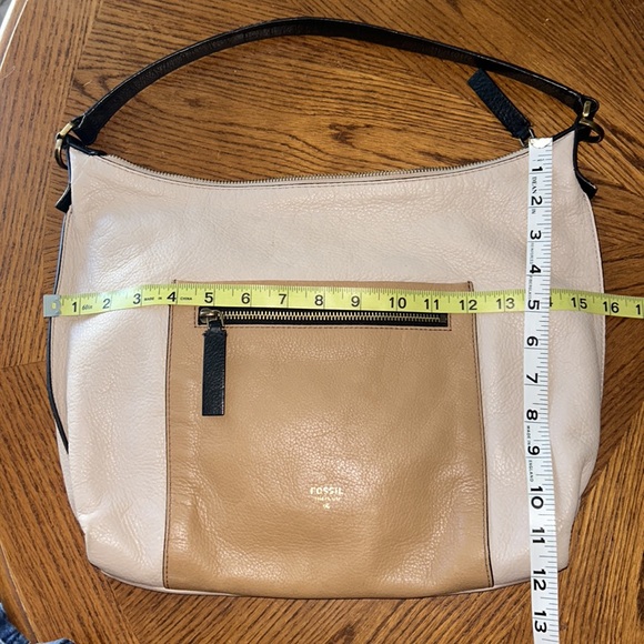 FOSSIL🍁LEATHER HOBO Shoulder Bag PURSE🤎ZB6459 Single Strap w/Pockets - Picture 11 of 13